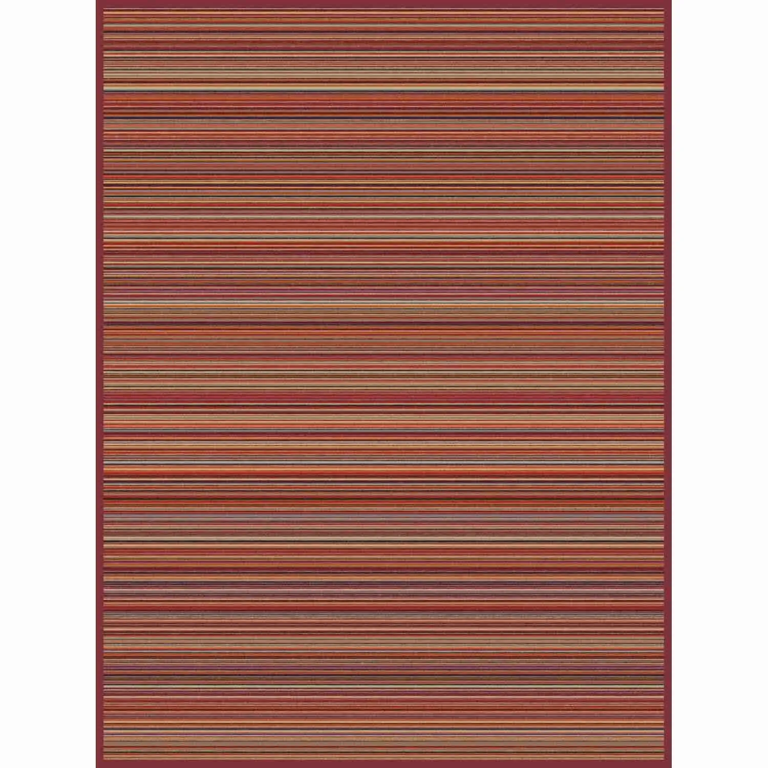 Ibena Malang Luxury Blanket - Burgundy Stripe