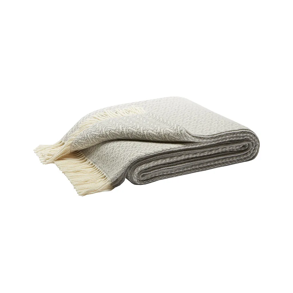 Indianina Grey Cashmere Throw