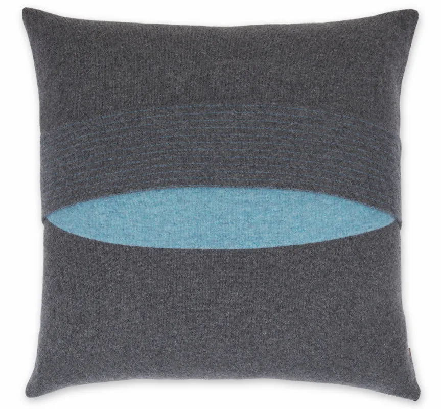 Indigo Rainbow After The Storm Textured Stripe Cushion Large