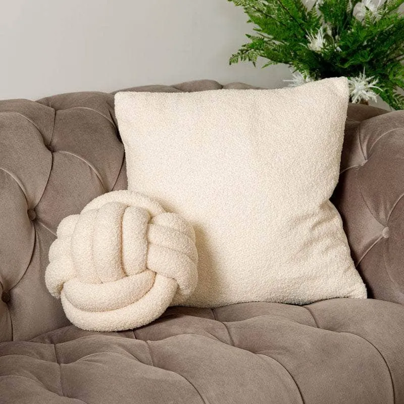 Khaki Boucle Cushion - 50 x 50cm