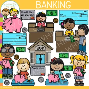 Kids Banking Clip Art