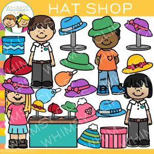 Kids Hat Shop Clip Art