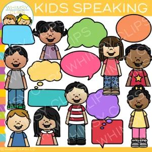 Kids Speaking Clip Art