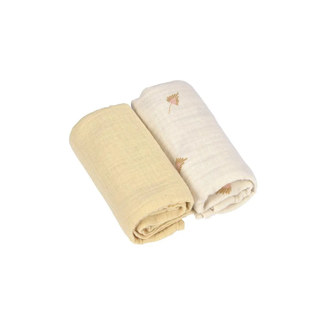 Lassig Swaddle   Burp Blankets - 2 Pack - Curry