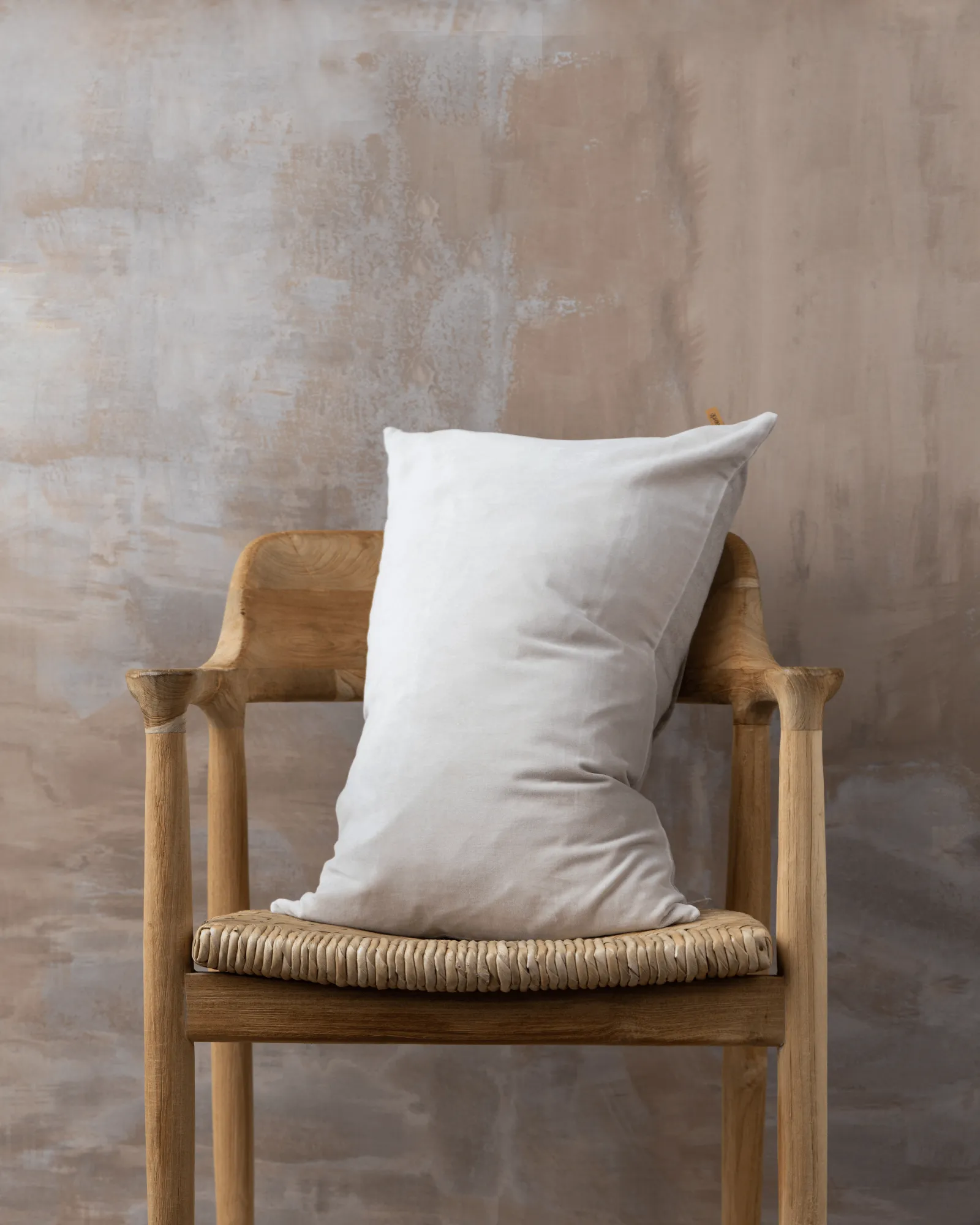 Linen/Velvet Cushion | Clay