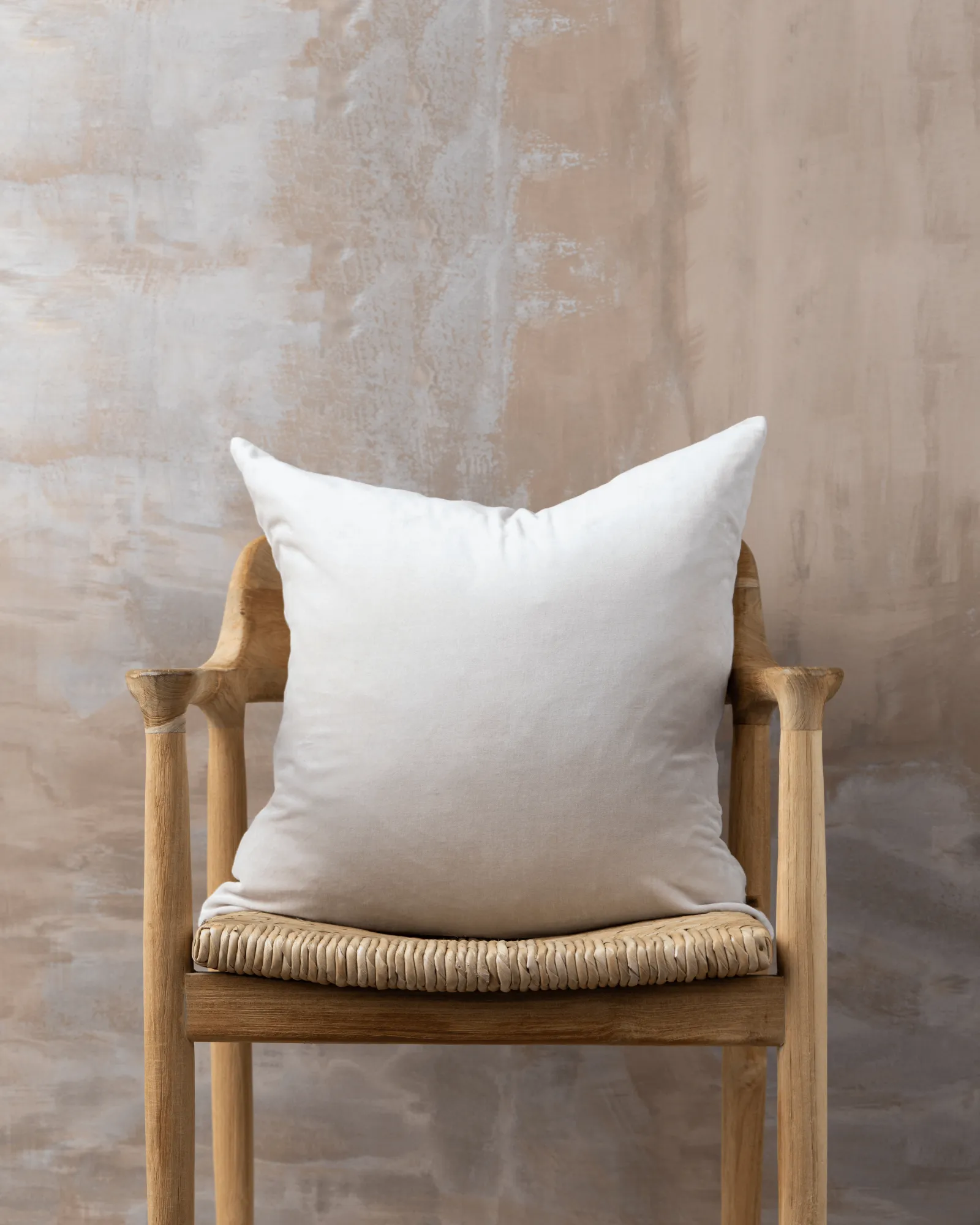 Linen/Velvet Cushion | Clay