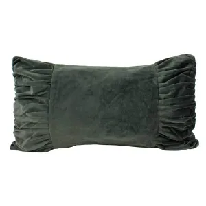 Luxe Velvet Bow Cushion Cover – Charcoal