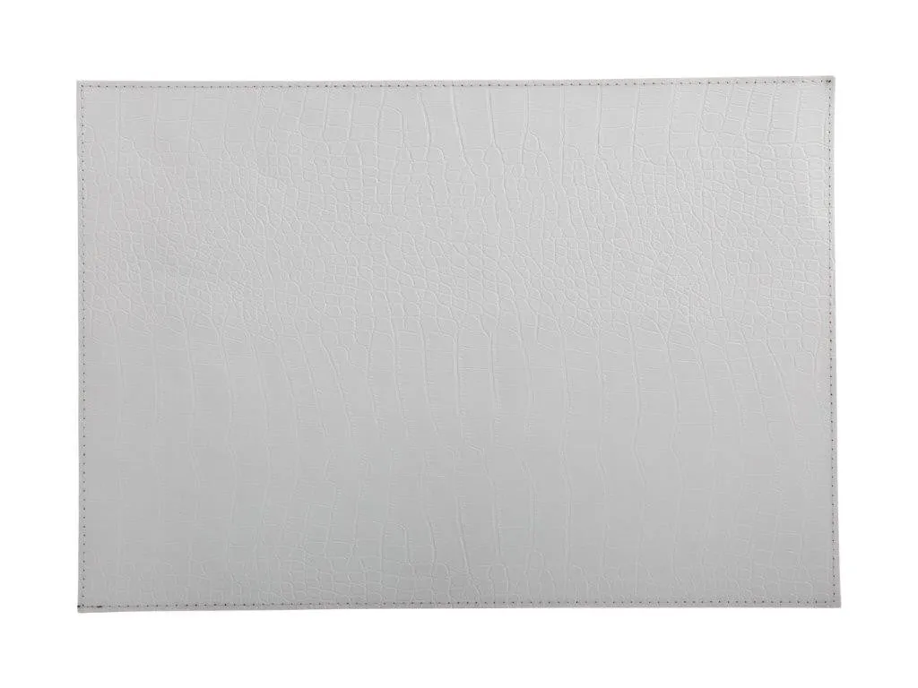 Maxwell & Williams Table Accents Leather Look Alligator Placemat 43x30cm - White