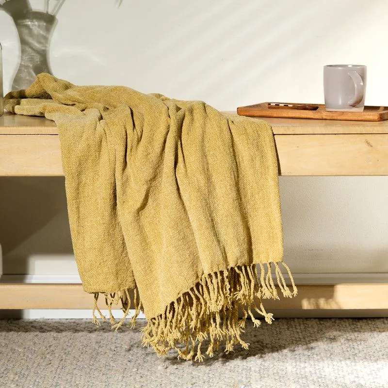 Nest Chenille Throw - Caramel