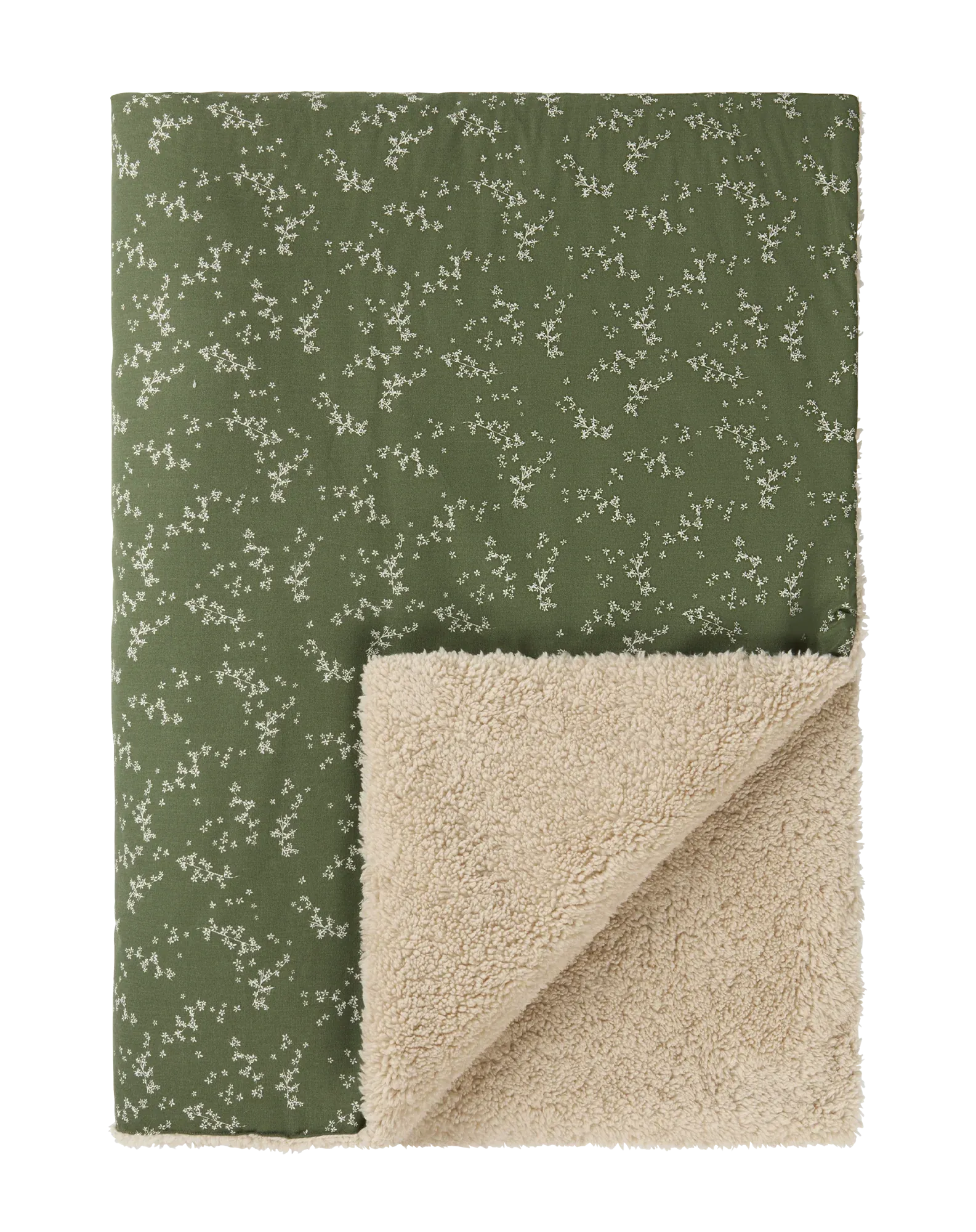 Nobodinoz Stories Winter Blanket 100x140cm | Green jasmine