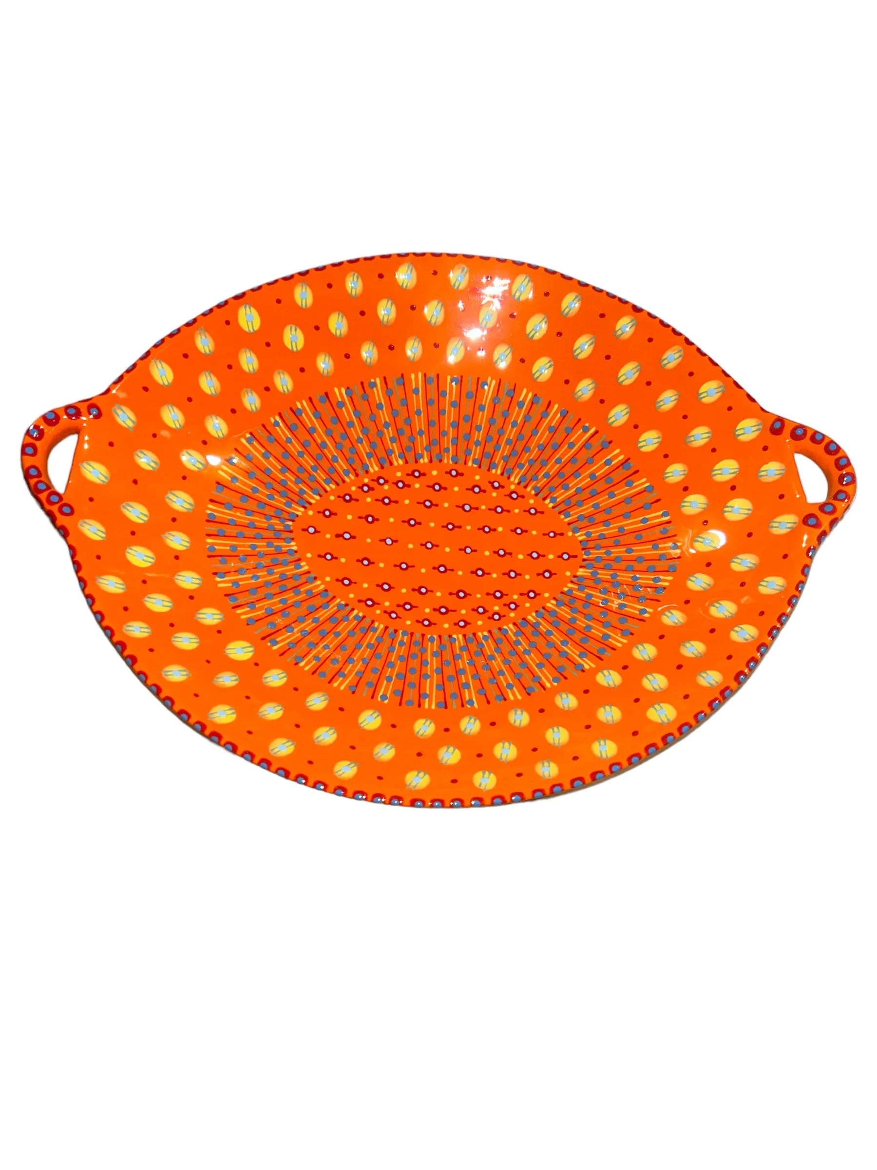 Oval Fruit Bowl with Handles