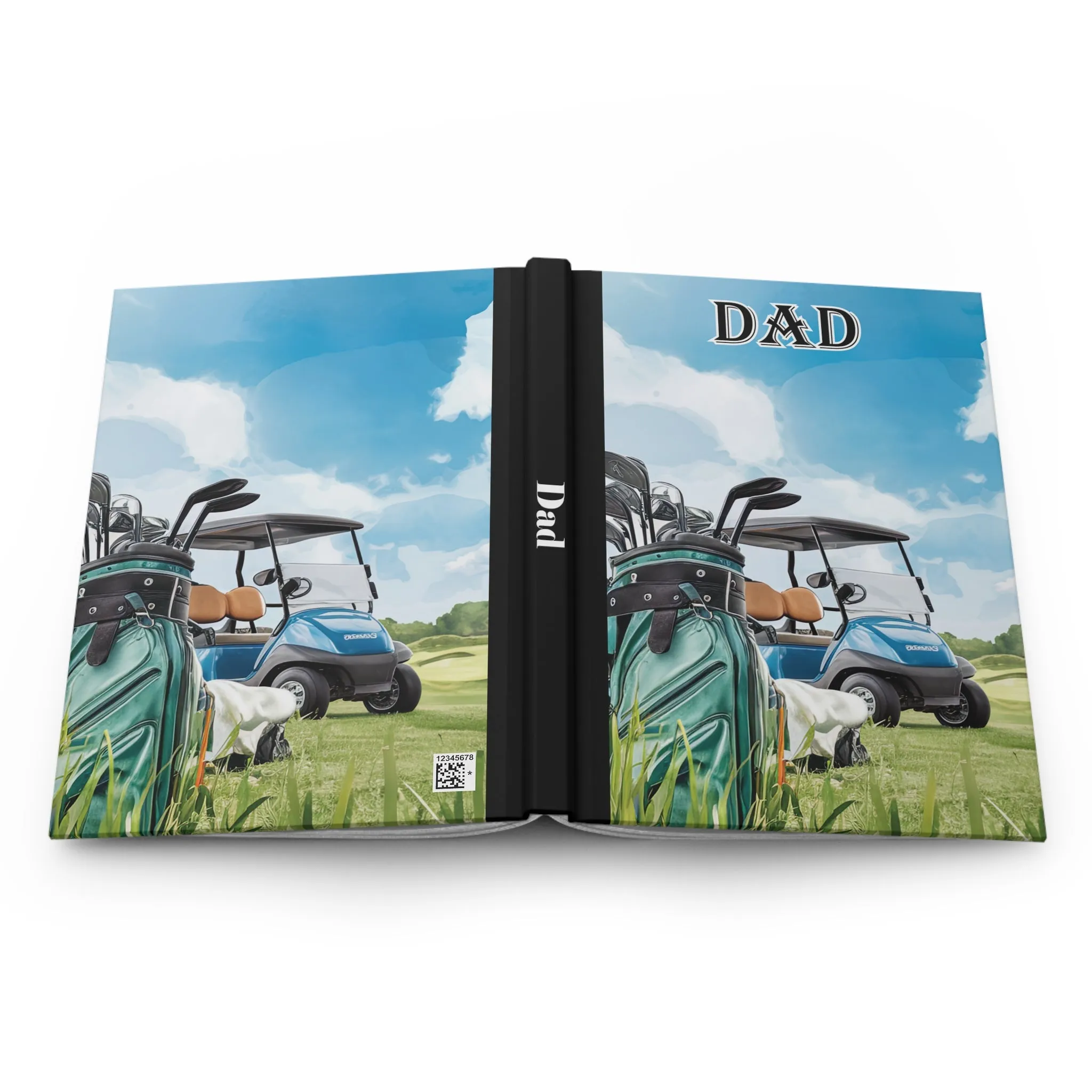 Personalised Hardcover Journal Matte, Golf, Dad, awd-1682