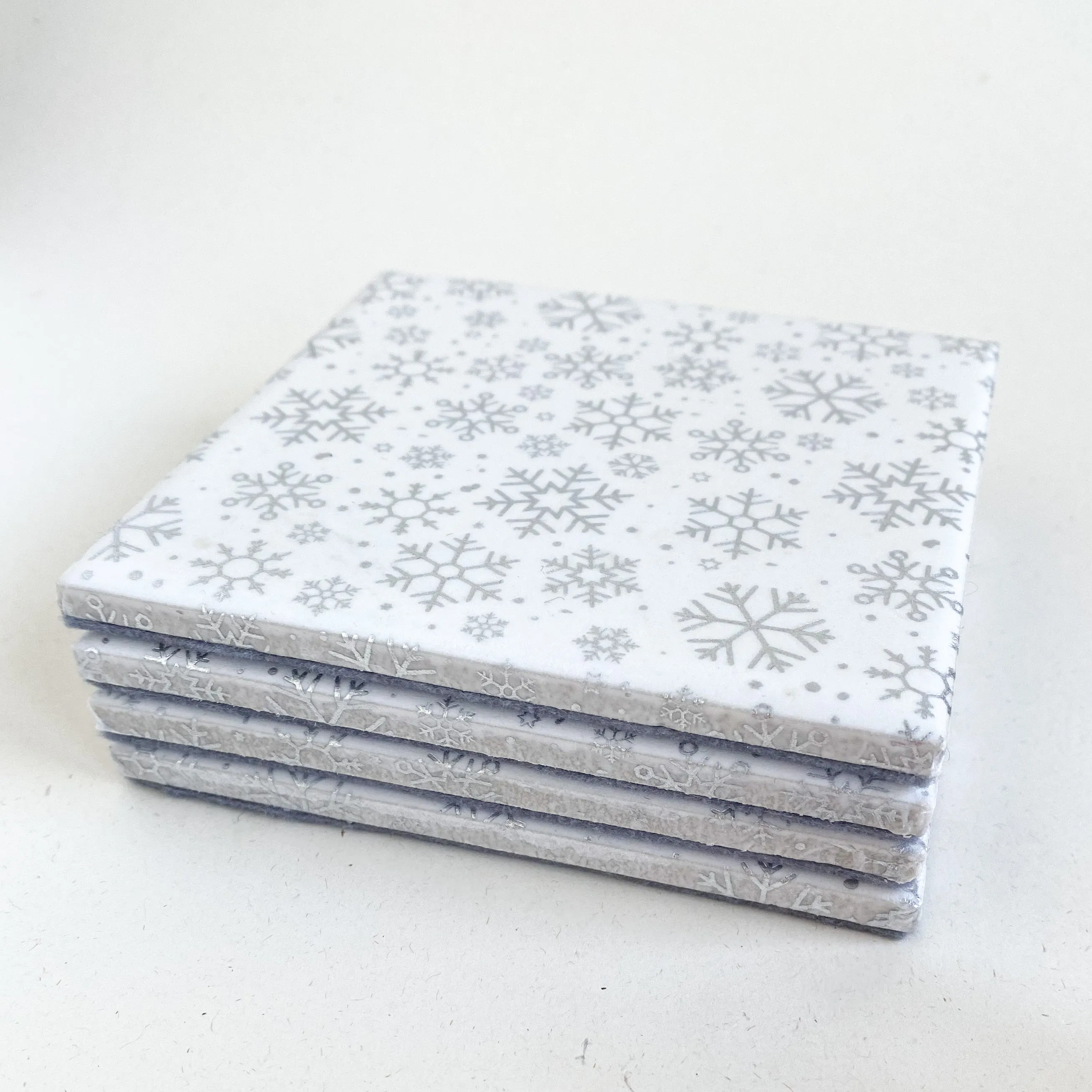 Porcelain Coasters - Snowflake (Set of 4)