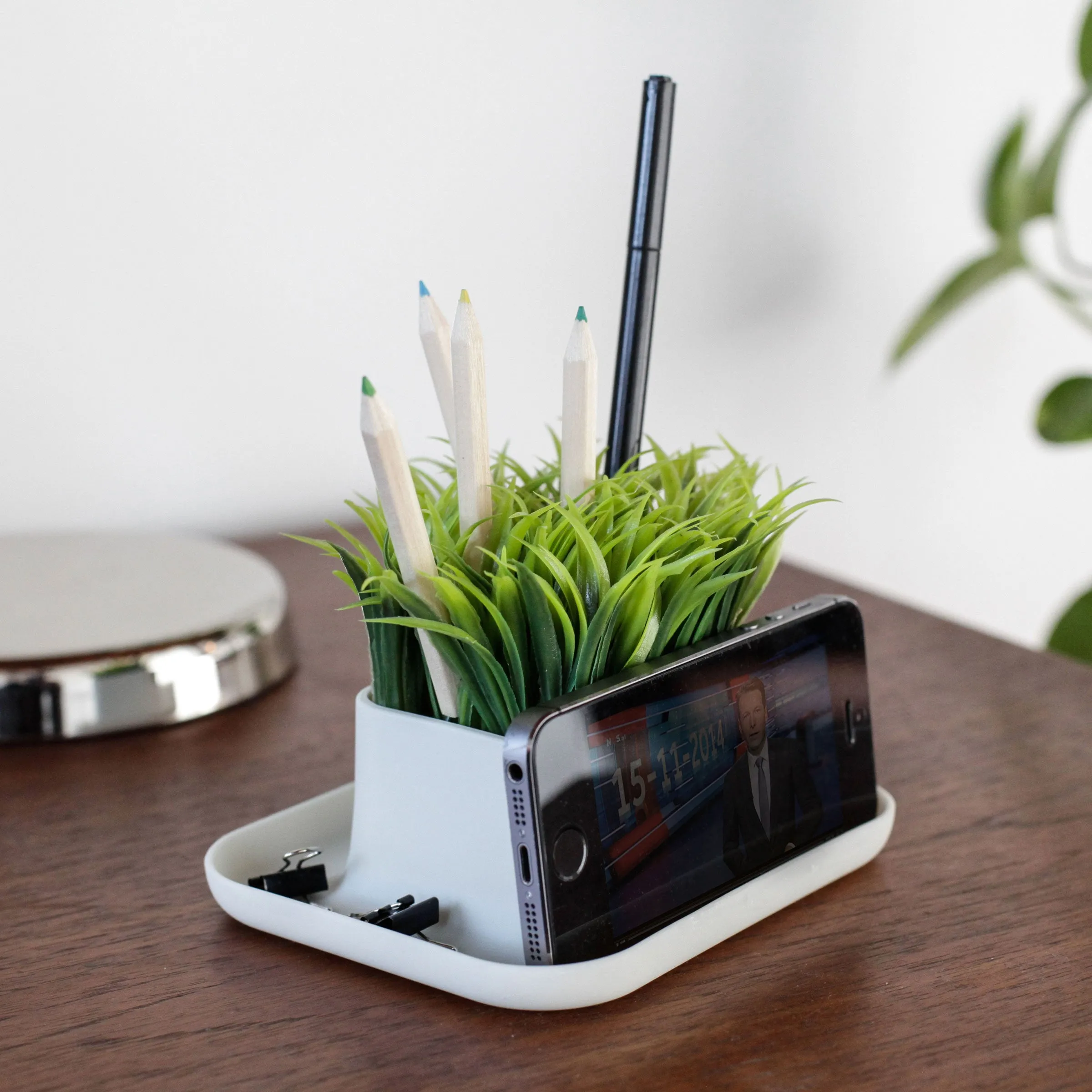 Potted Phone stand and Pen Holder