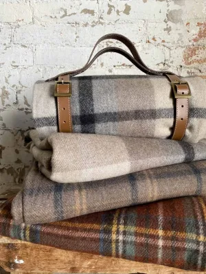 Recycled Wool Plaid Blanket