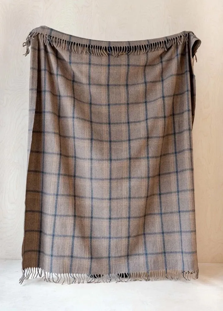 Recycled Wool Plaid Blanket