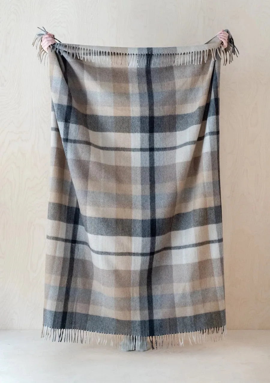 Recycled Wool Plaid Blanket