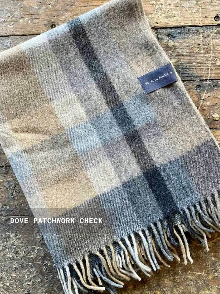 Recycled Wool Plaid Blanket