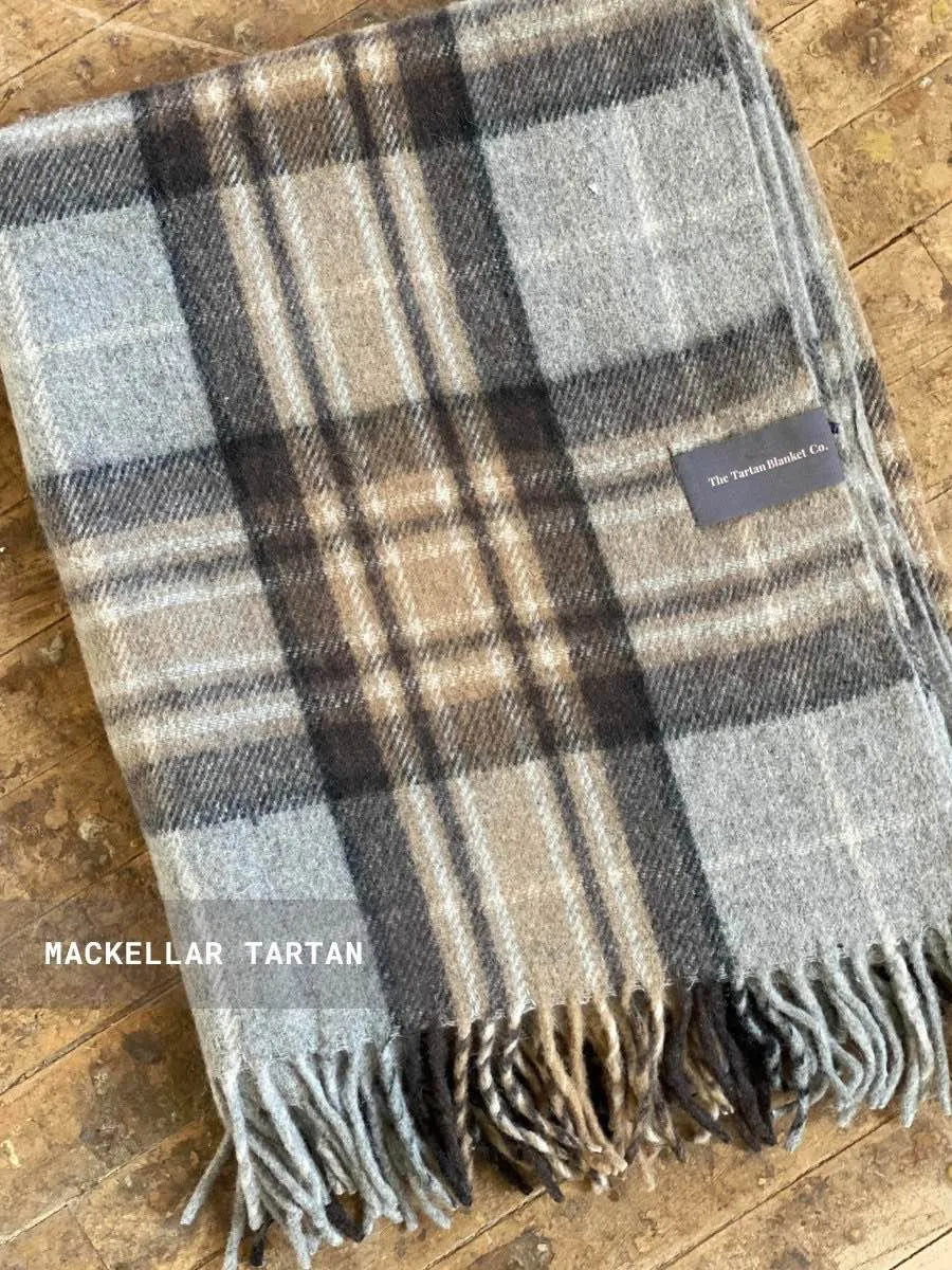 Recycled Wool Plaid Blanket