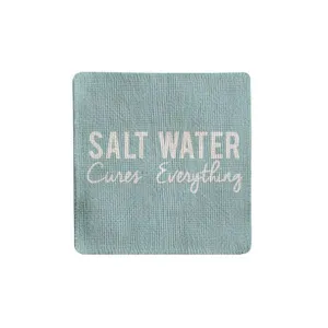 Salt Water Cures Everything Fabric Coaster