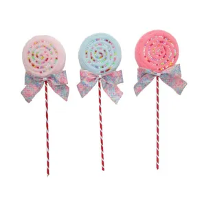 Santa's Sweet Shoppe Collection North Pole Sweet Shoppe Set Of 3 Assortment Styro Lollipop Picks