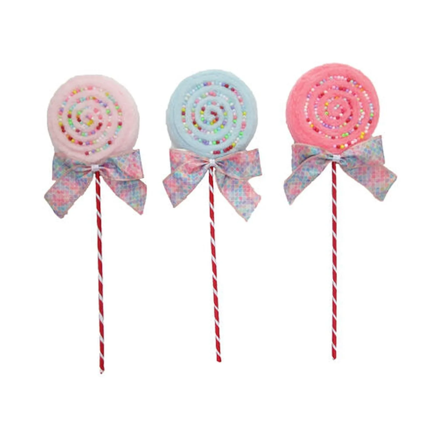 Santa's Sweet Shoppe Collection North Pole Sweet Shoppe Set Of 3 Assortment Styro Lollipop Picks