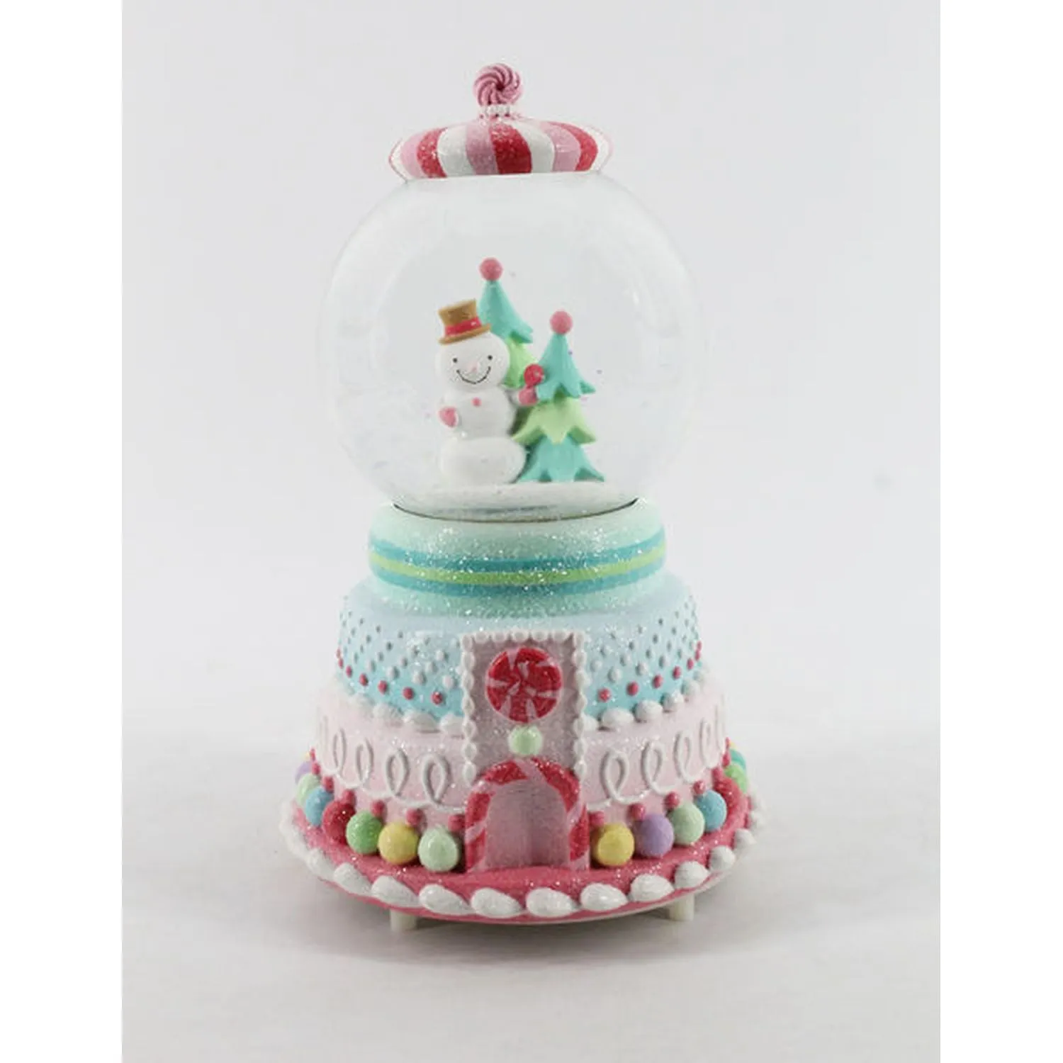 Santa's Sweet Shoppe Collection North Pole Sweet Shoppe Snowman Musical Globe.