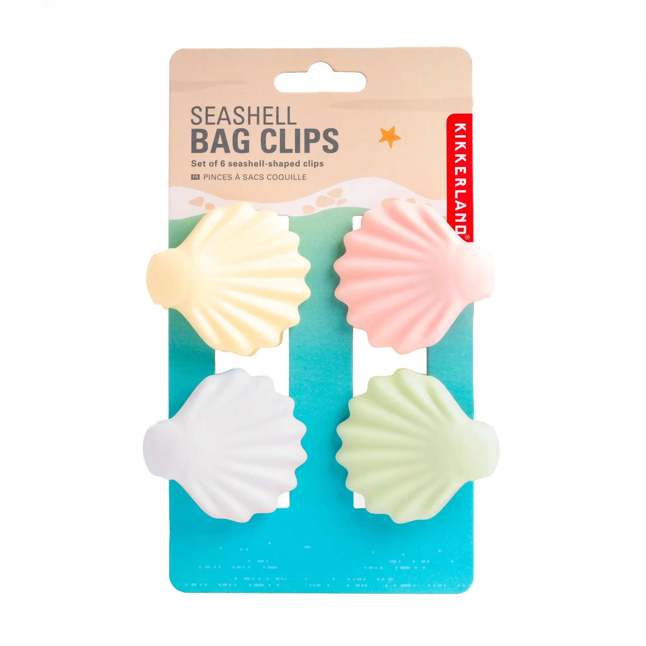 Seashell Bag Clips, Set of 4