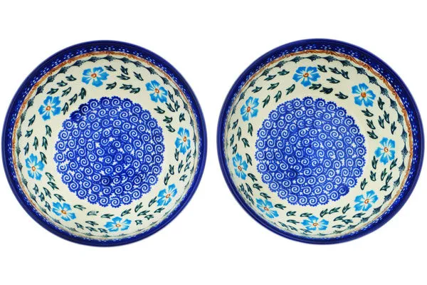 Set of 2 Bowls  - Blue Cornflower