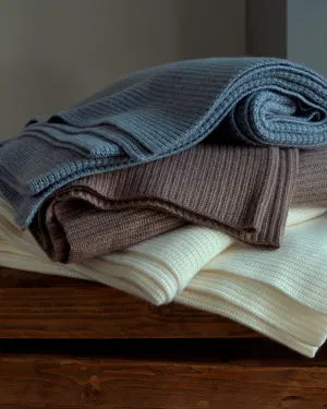 Shaker Knit Cashmere Throw