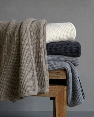 Siena Waffle Knit Cashmere Throw