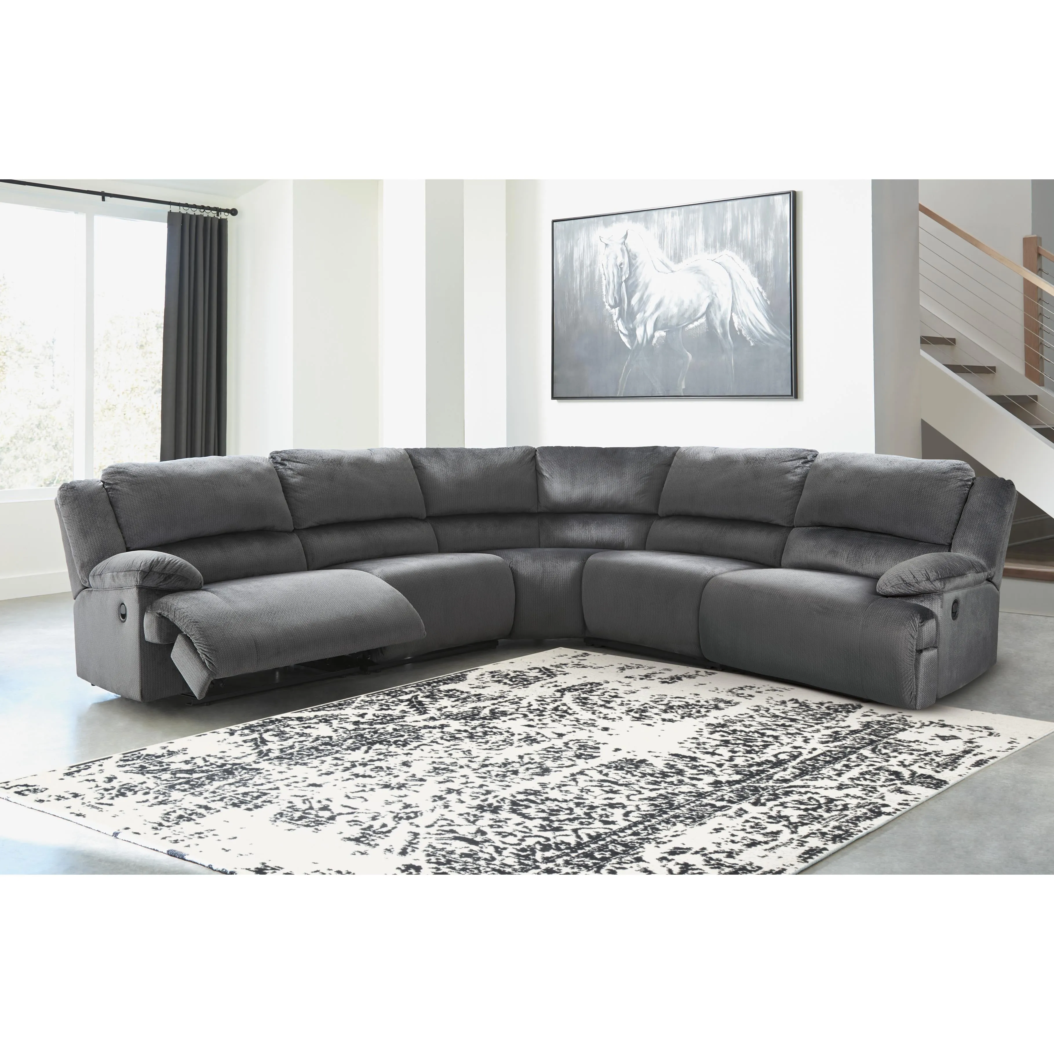 Signature Design by Ashley Clonmel Reclining Fabric 5 pc Sectional 3650540/3650519/3650577/3650546/3650541