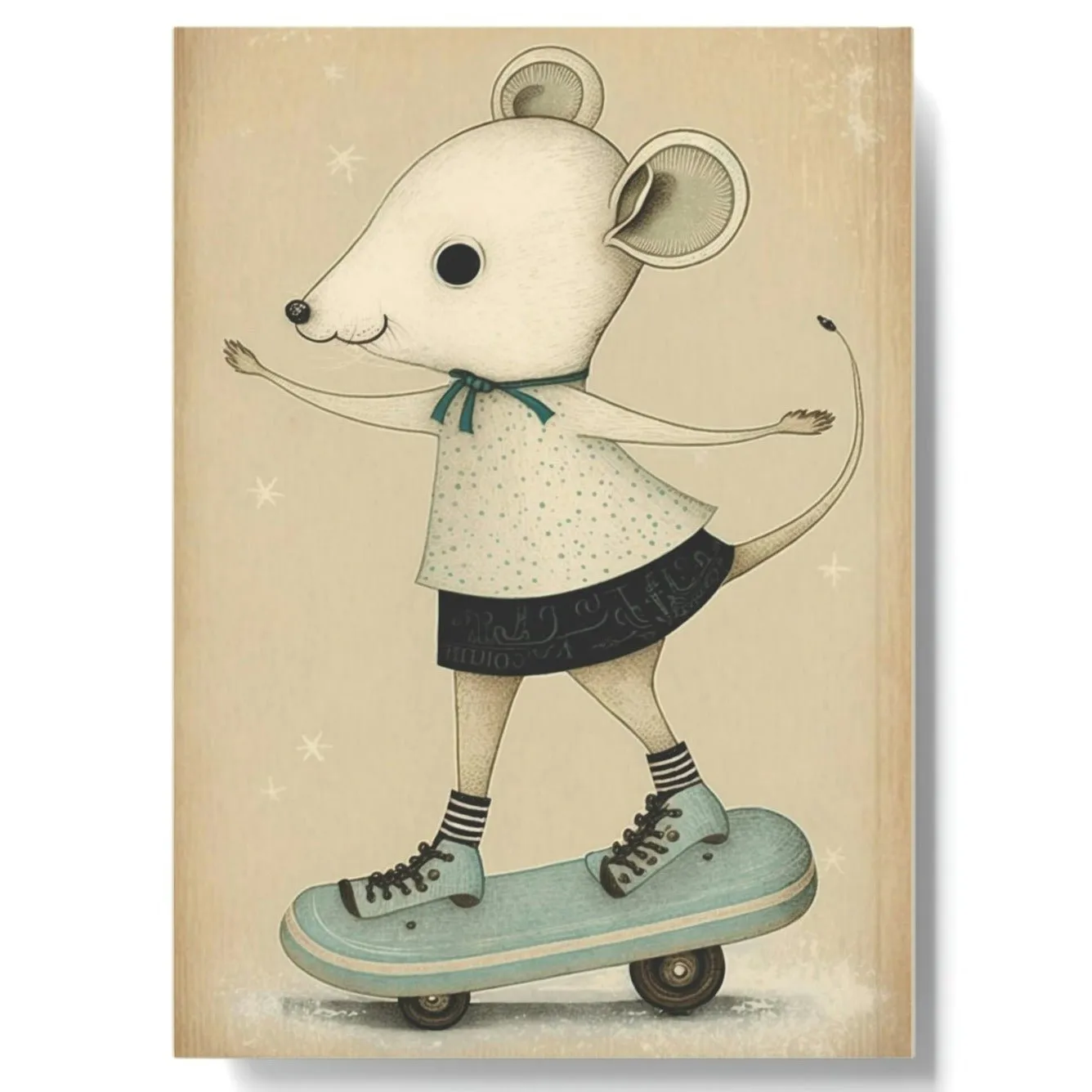 Skateboard Mouse Hard Backed Journal