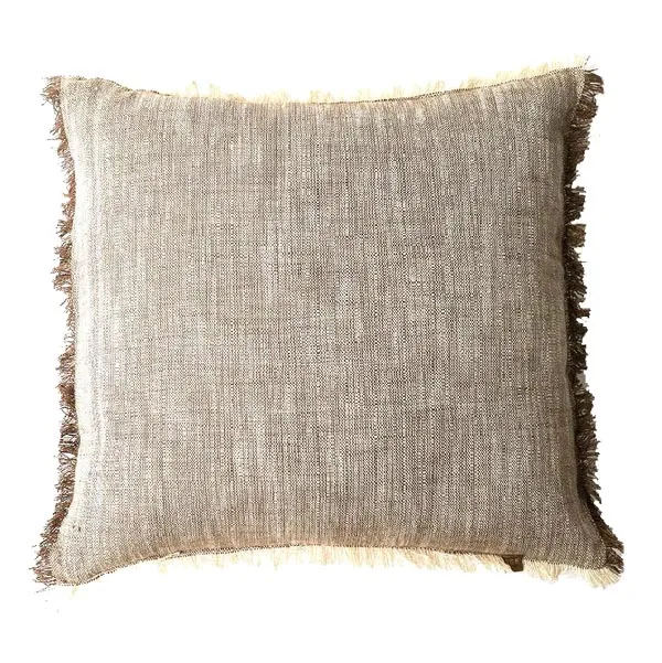 Slub Chambray Cushion - Stone (50cm)