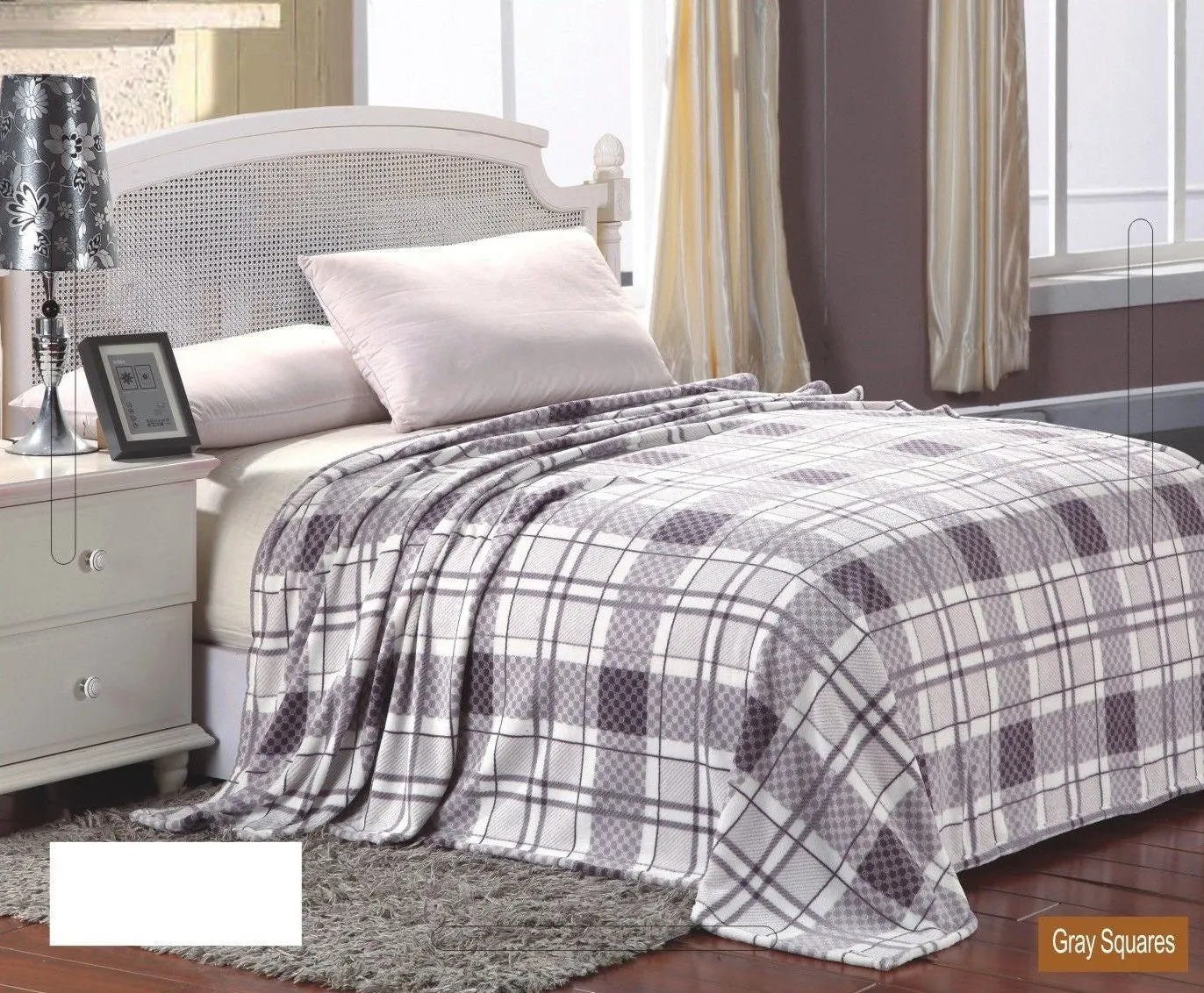 Square Printed Microfiber Blanket