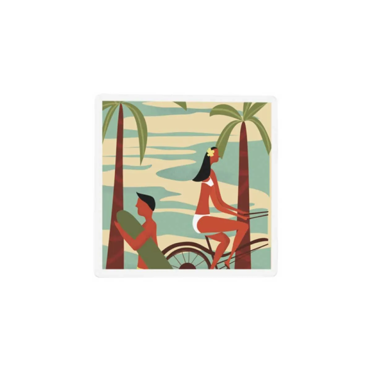 Sunset Beach Ceramic Coaster