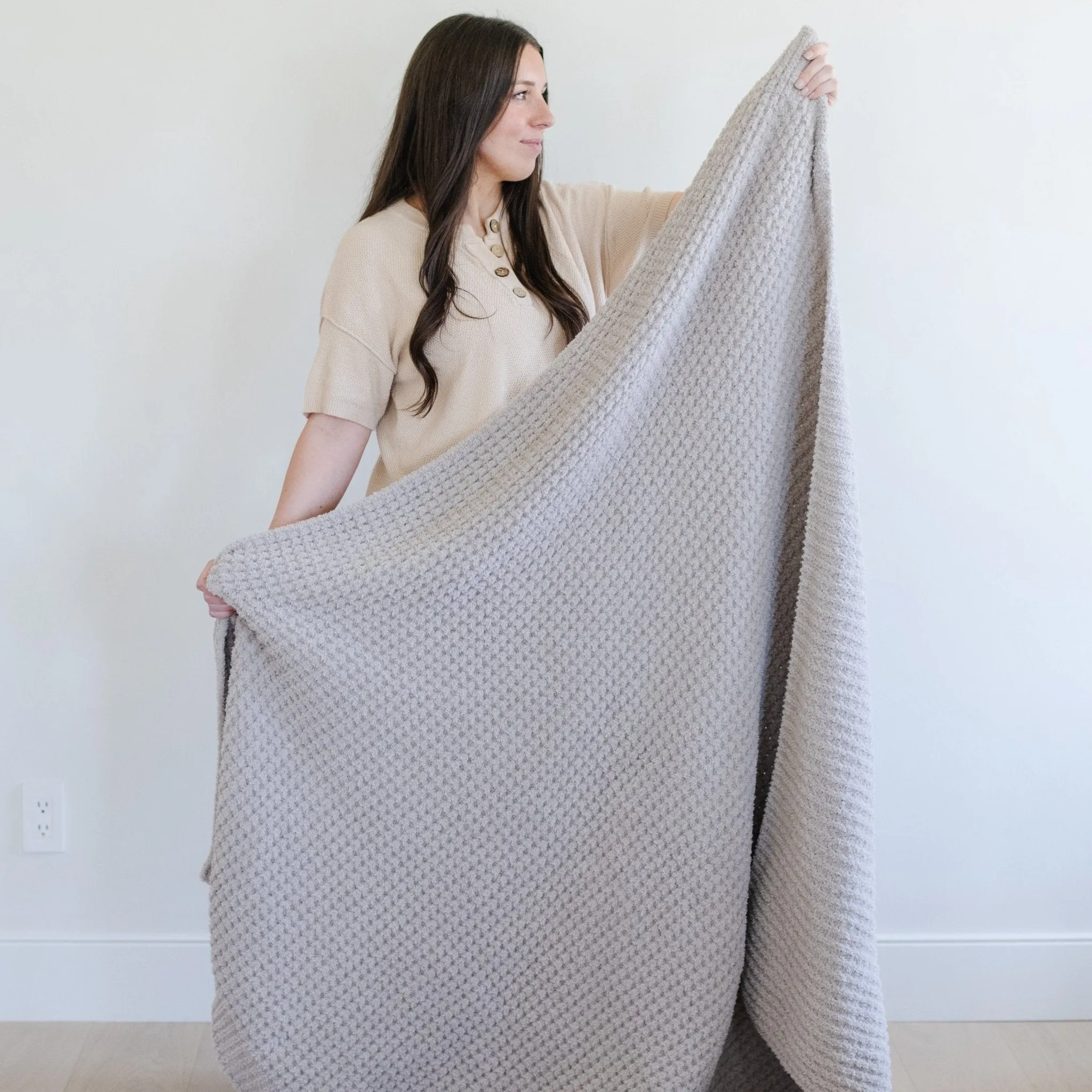 WAFFLE KNIT XL THROW BLANKETS