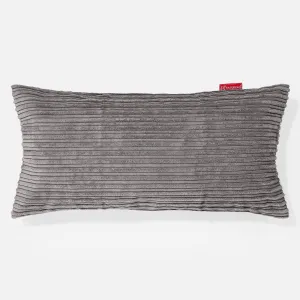 XL Rectangular Support Cushion Cover 40 x 70cm - Cord Graphite Grey